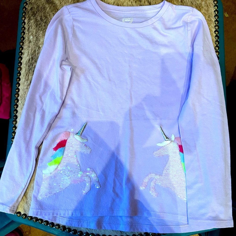 Girls unicorn long sleeve shirt